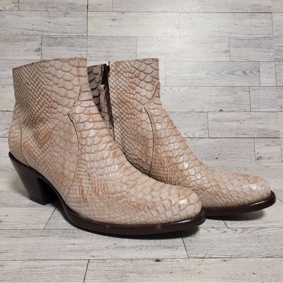 Women's Idylewind Wings Bone Western Brown Snakeskin Rodeo Cowboy Boots Size 8 B - Picture 2 of 9